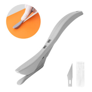 Grey Safety Film Cutting Knife Sharp Edge Paper Cutter Wallpaper Trimming Tool for Car PPF Vinyl Wrap with 10 Extra Blades